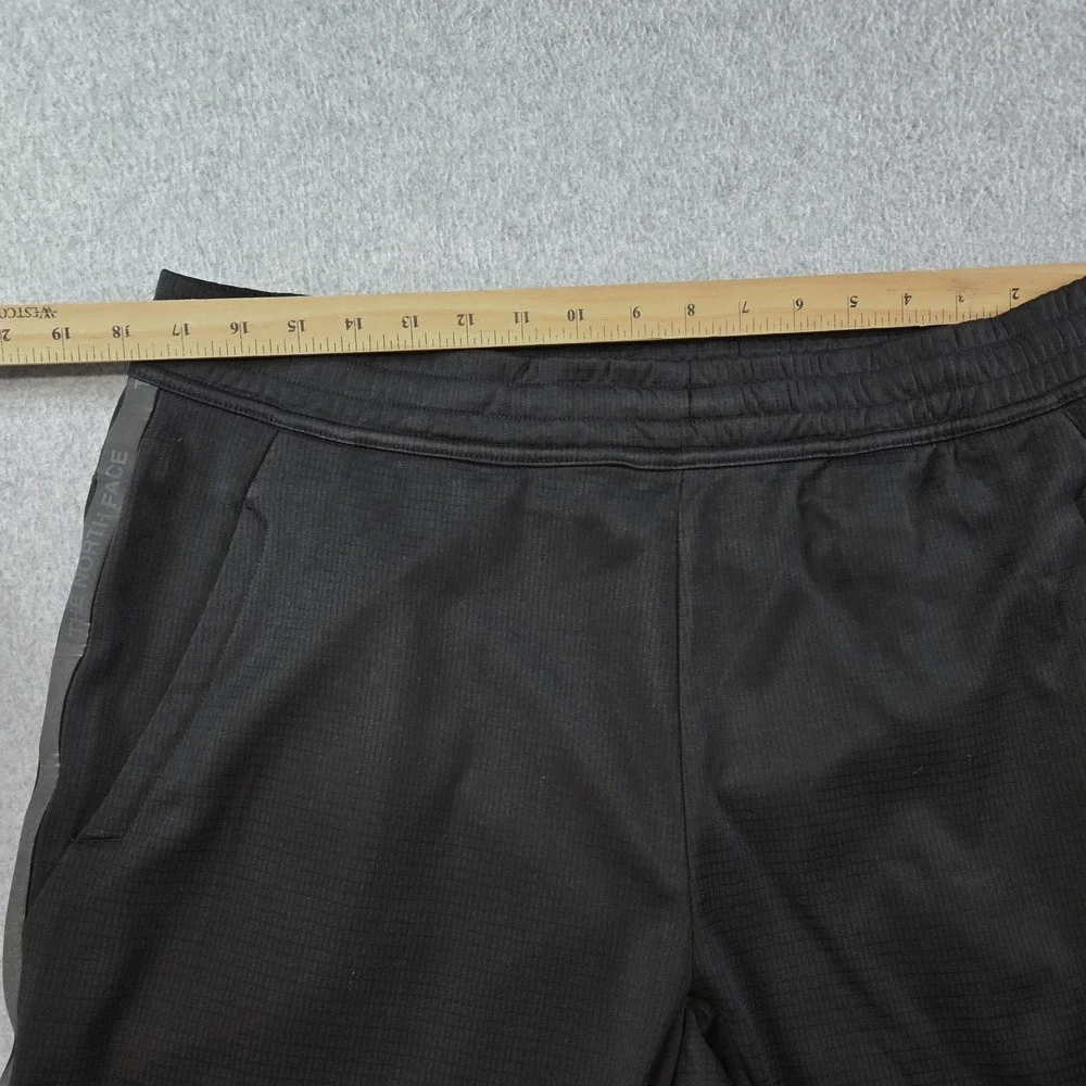 The North Face Shorts Mens‎ L Black Fleece Polyester Elastic Waist 10in